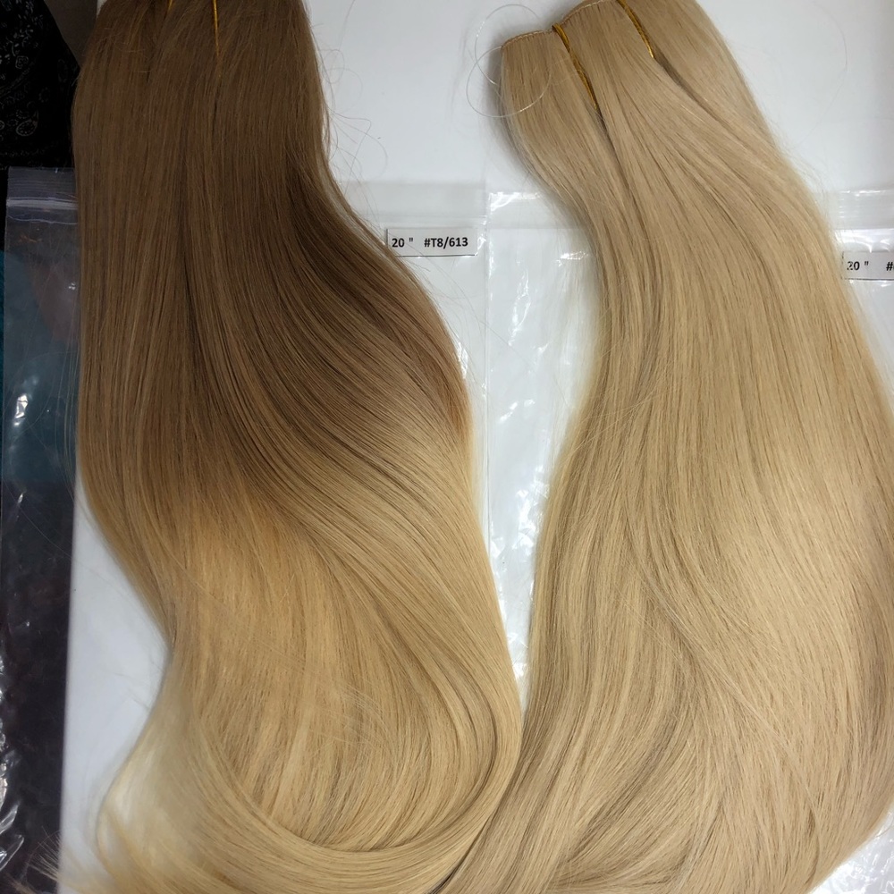 Hair Colors for Halo type Extension 8/ Ombré 8/613 - Picture 1 of 8
